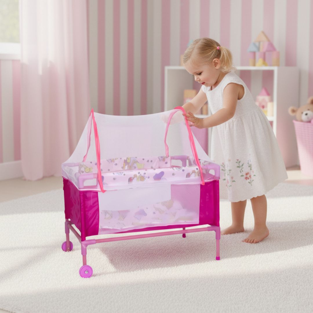 COMBO Cochesito con Cuna Y Bebé de Juguete