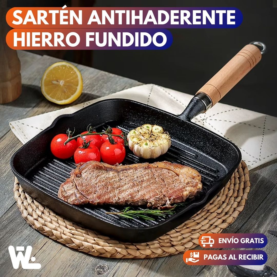 Sartén Antiadherente de Hierro Fundido