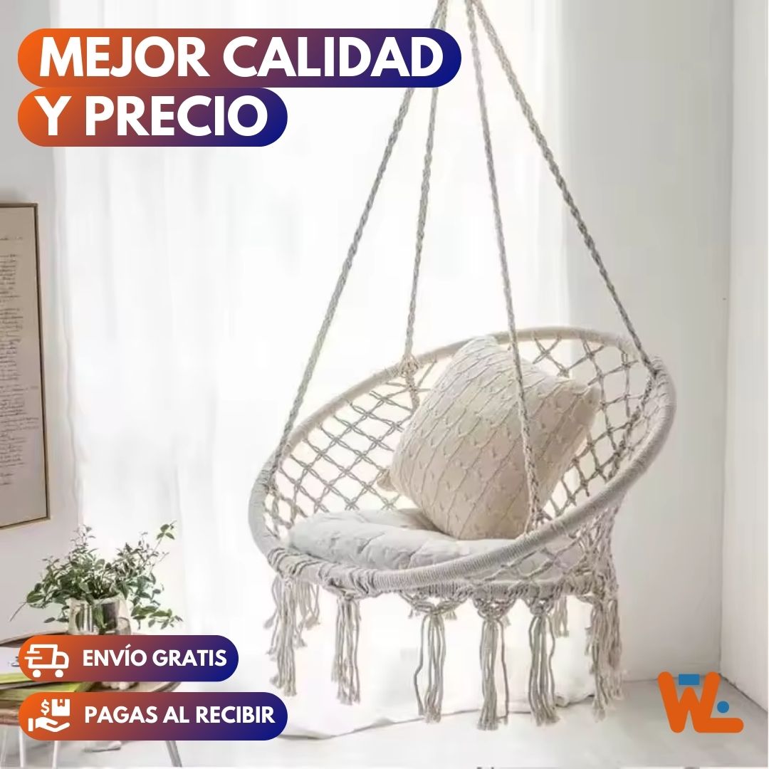 Silla Hamaca Colgante Tipo Columpio