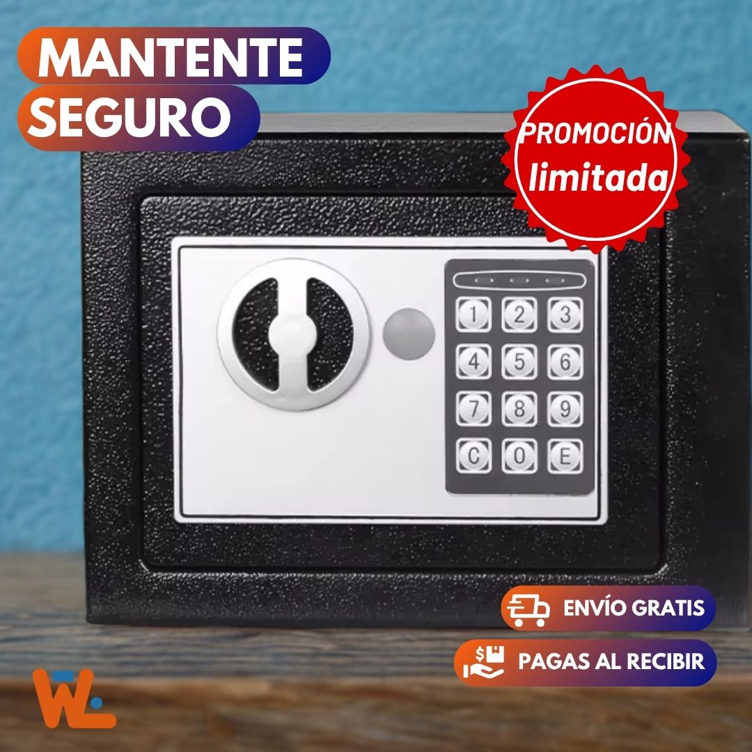 Caja Fuerte Con Pin Personalizable y Doble Cierre