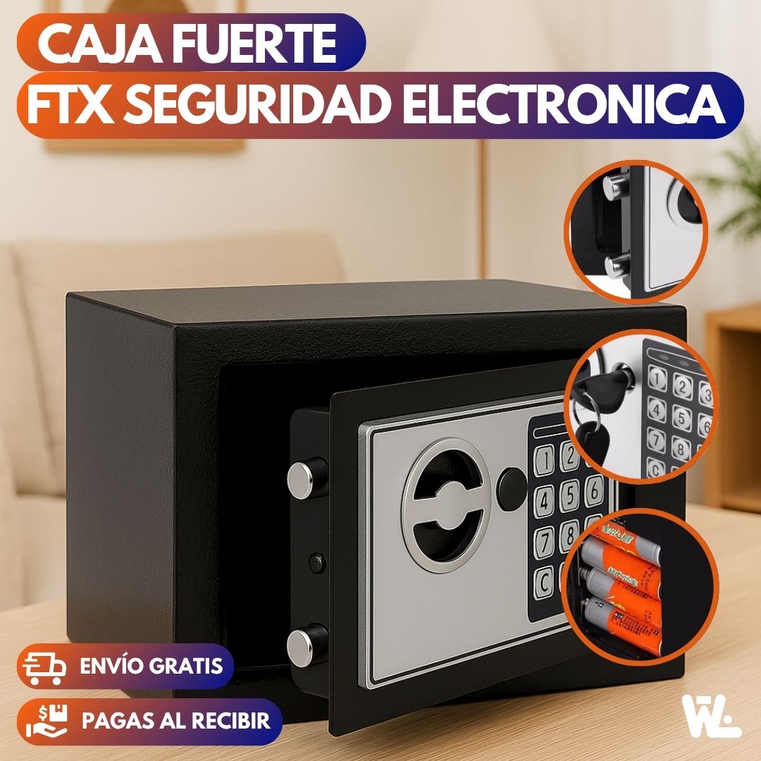 Caja Fuerte Con Pin Personalizable y Doble Cierre