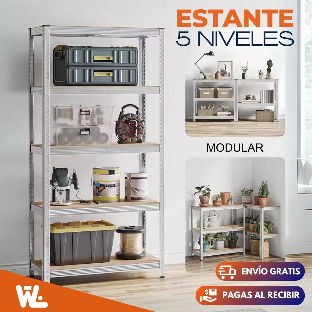 Estante 5 Niveles Personalizable & Pack Premium