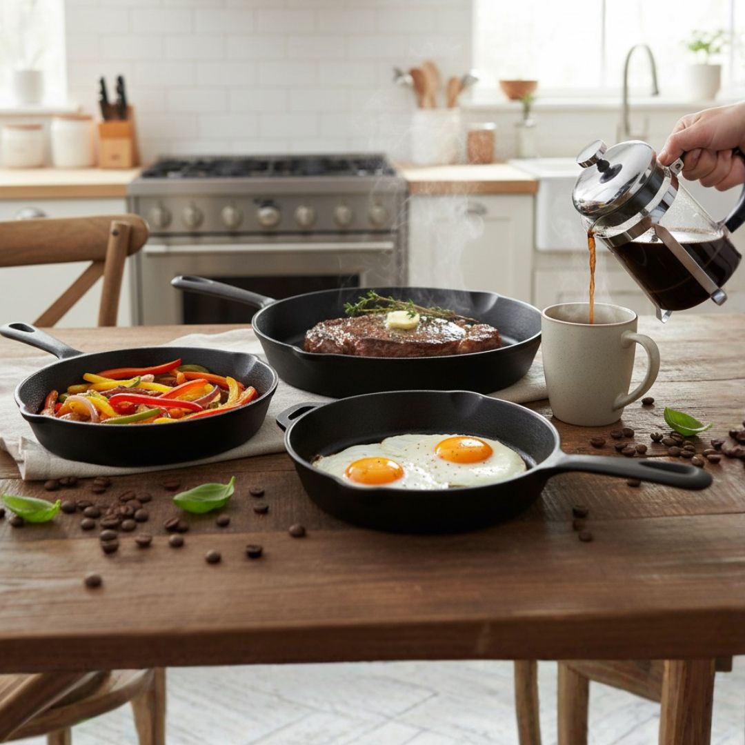 Set X3 Sartenes de Hierro Fundido