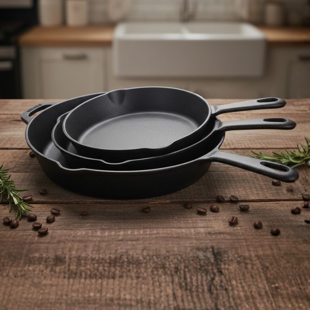 Set X3 Sartenes de Hierro Fundido