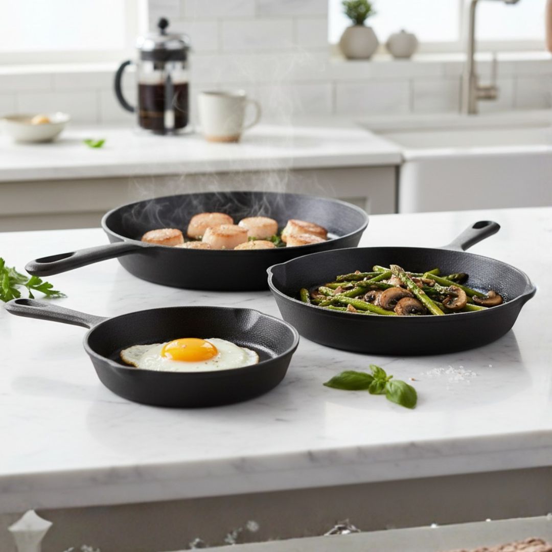Set X3 Sartenes de Hierro Fundido