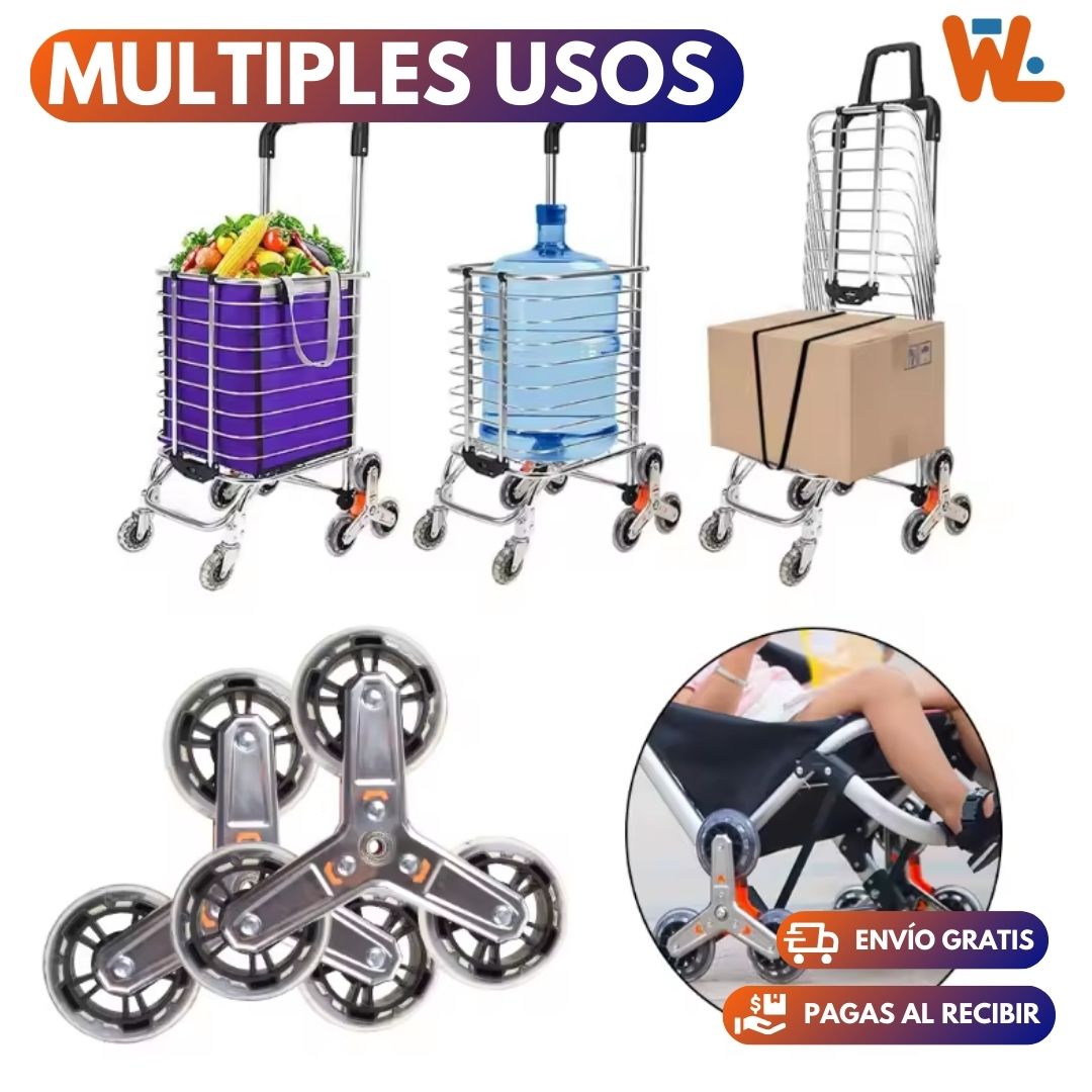 Carrito De Compras Para Escaleras Multifuncional