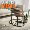 Juego de 3 Mesas Modulares de Madera